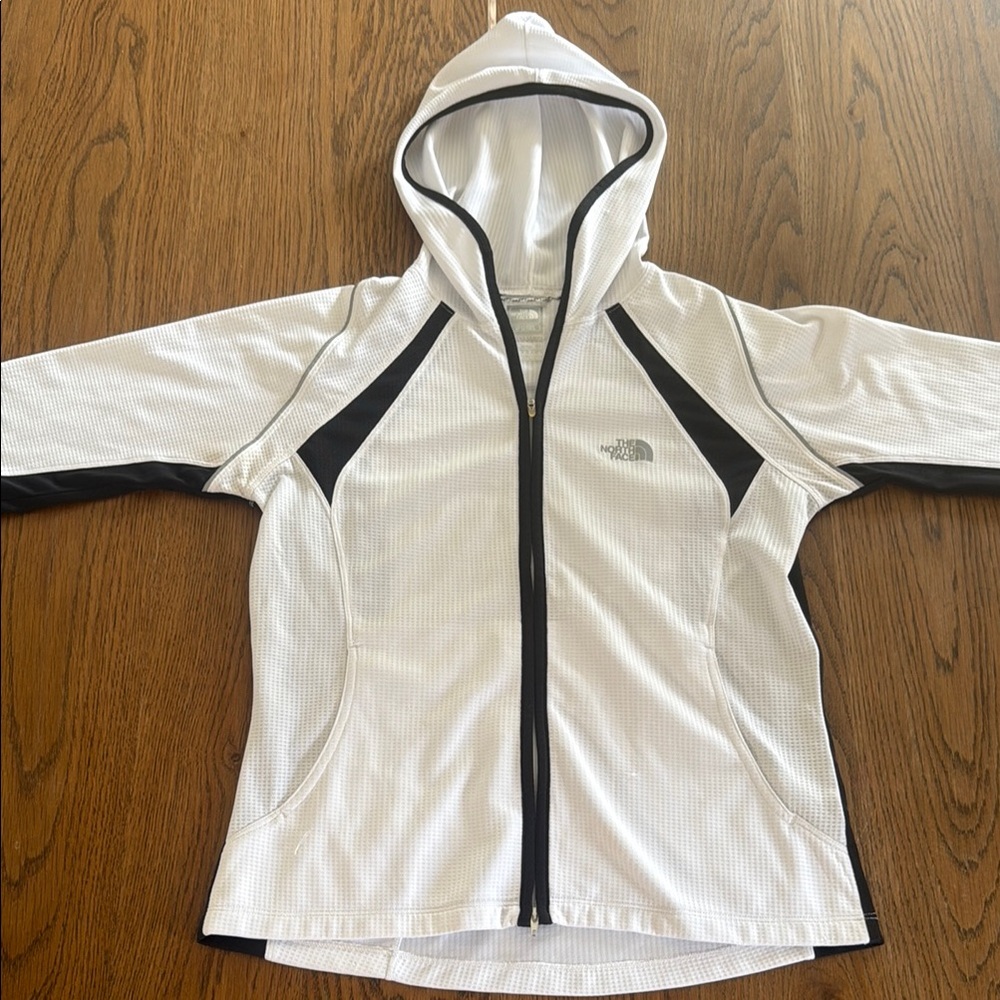 The North Face Black and White Zip-Up Hoodie